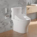 TOTO Aquia IV Cube Washlet C5 With 0.9 GPF And 1.28 GPF Elongated Dual Flush Bidet Toilet SAKSBY - Bathroom View