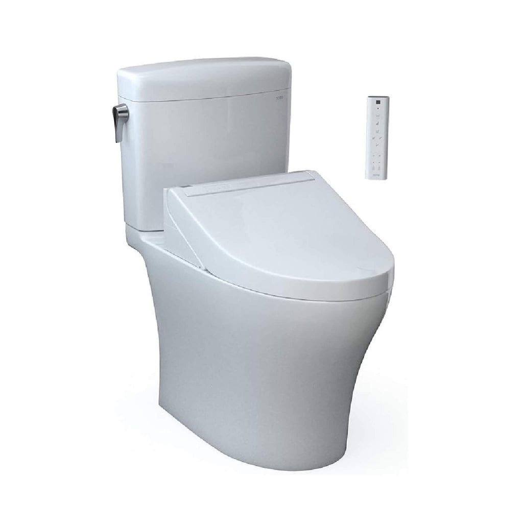 [MW4363084CEMFGN#01] TOTO Aquia IV Cube Washlet C5 With 0.9 GPF And 1.28 GPF Elongated Dual Flush Bidet Toilet (SAK90827) - Saksby Wholesale - Front Right View