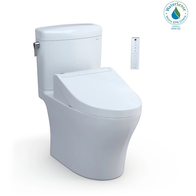 TOTO Aquia IV Cube Washlet C5 With 0.9 GPF And 1.28 GPF Elongated Dual Flush Bidet Toilet SAKSBY - Features View