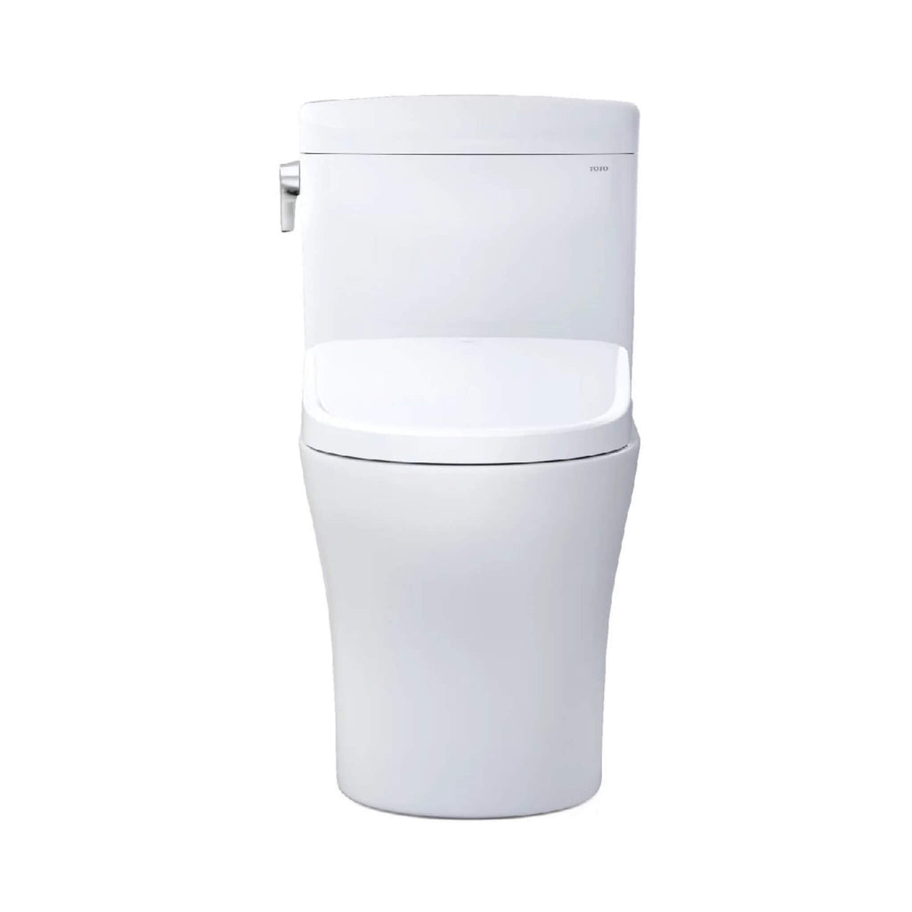 [MW4364726CEMFGN#01] TOTO Aquia IV Cube Washlet S7 With 1.28 GPF And 0.9 Elongated Bidet Toilet (SAK19352) - Saksby Wholesale - Front View