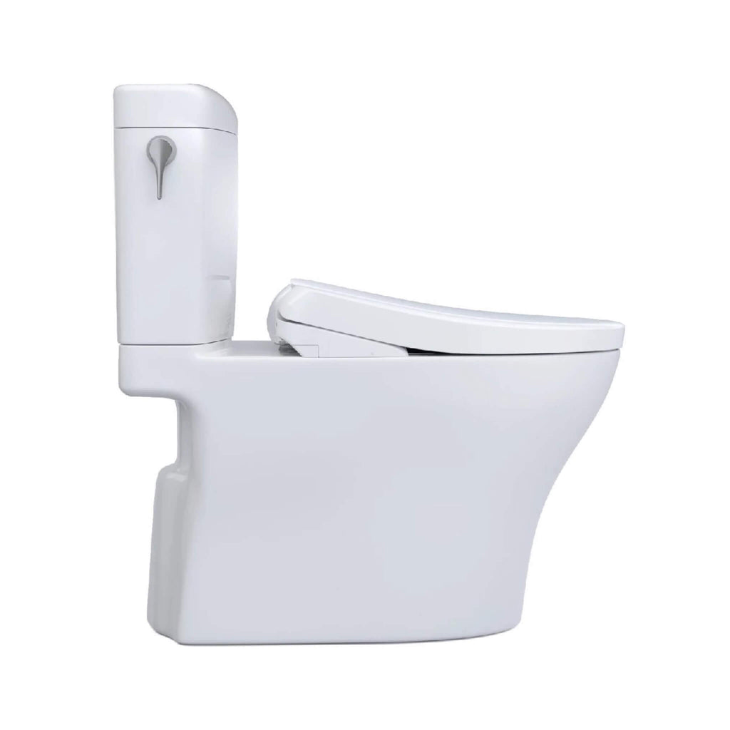 [MW4364726CEMFGN#01] TOTO Aquia IV Cube Washlet S7 With 1.28 GPF And 0.9 Elongated Bidet Toilet (SAK19352) - Saksby Wholesale - Right View