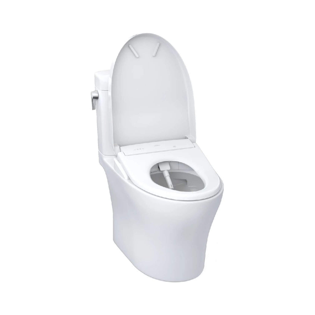[MW4364736CEMFGN#01] TOTO Aquia IV Cube 1.28 GPF And 0.9 GPF Dynamax Tornado Flush Toilet With Washlet S7A Bidet Seat (SAK74285) - Saksby Wholesale - Front Right View