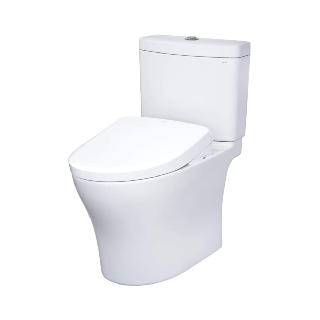 [MW4464736CEMFGN#01] TOTO Aquia IV Dual Flush Elongated Chair Height Toilet With Washlet S7A (SAK98062) - Saksby Wholesale - Front Side VIew