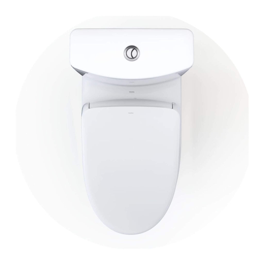 [MW4464736CEMFGN#01] TOTO Aquia IV Dual Flush Elongated Chair Height Toilet With Washlet S7A (SAK98062) - Saksby Wholesale - Top View