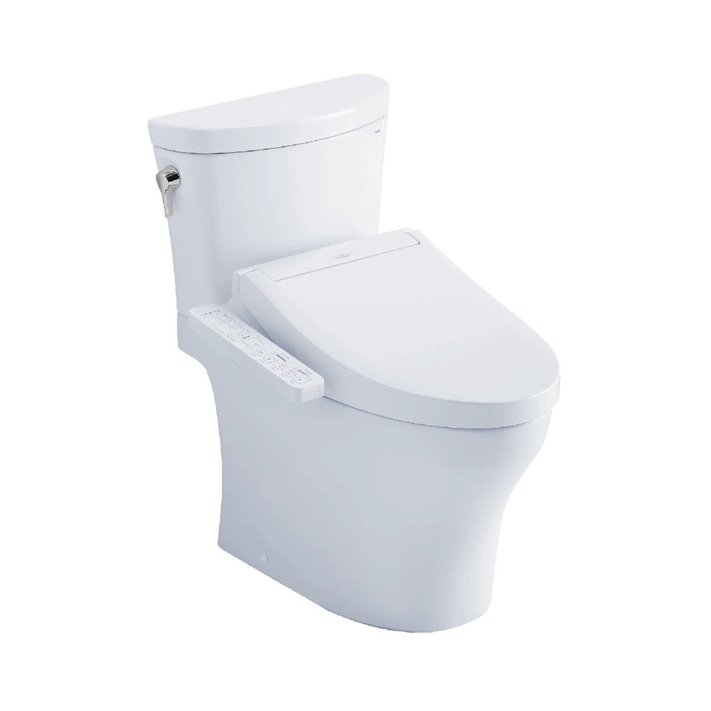 [MW4483074CEMFGN#01] TOTO Aquia IV Arc 1.28 GPF And 0.9 GPF Elongated Toilet With Washlet C2 And Left Hand Lever (SAK87231) - Saksby Wholesale - Front Right View