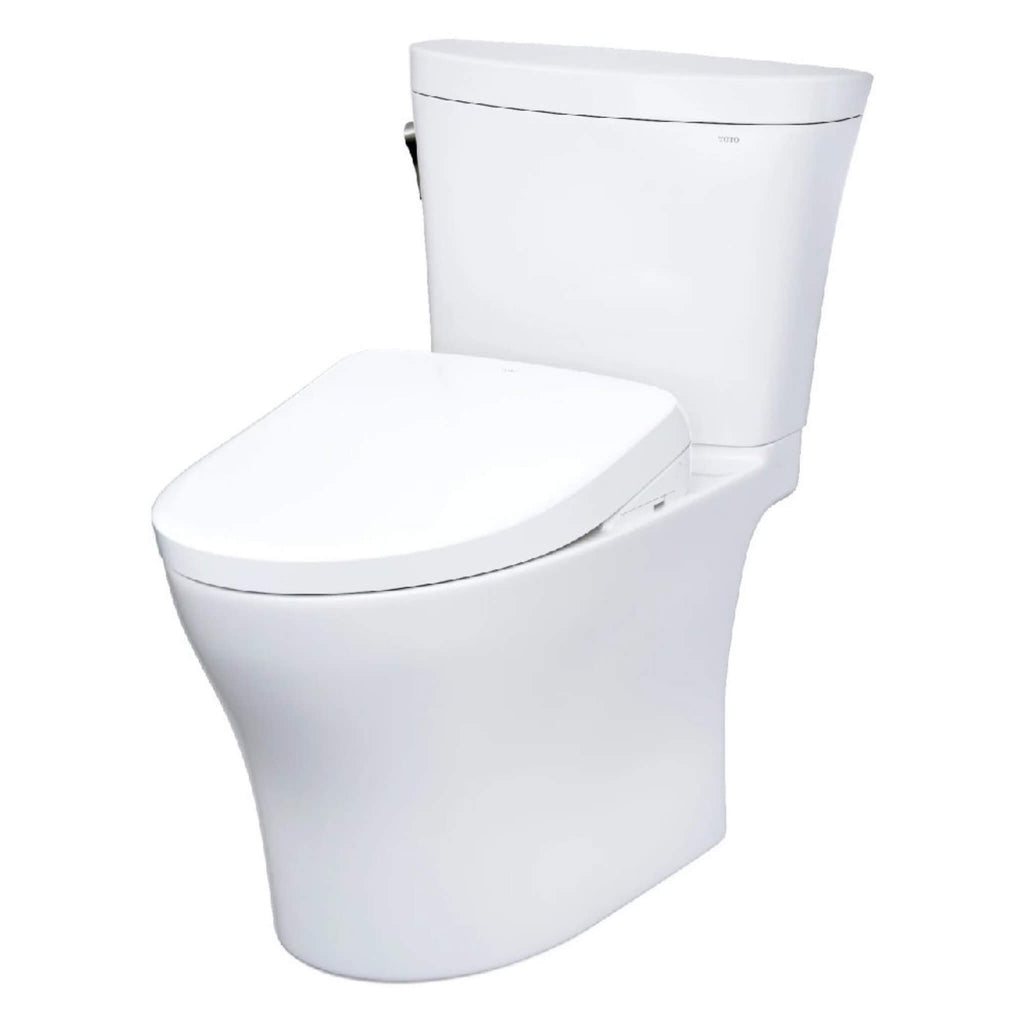  TOTO Aquia IV Arc Dual Flush Universal Height Toilet With Washlet S7 Bidet Seat (SAK17483) - Front Left View