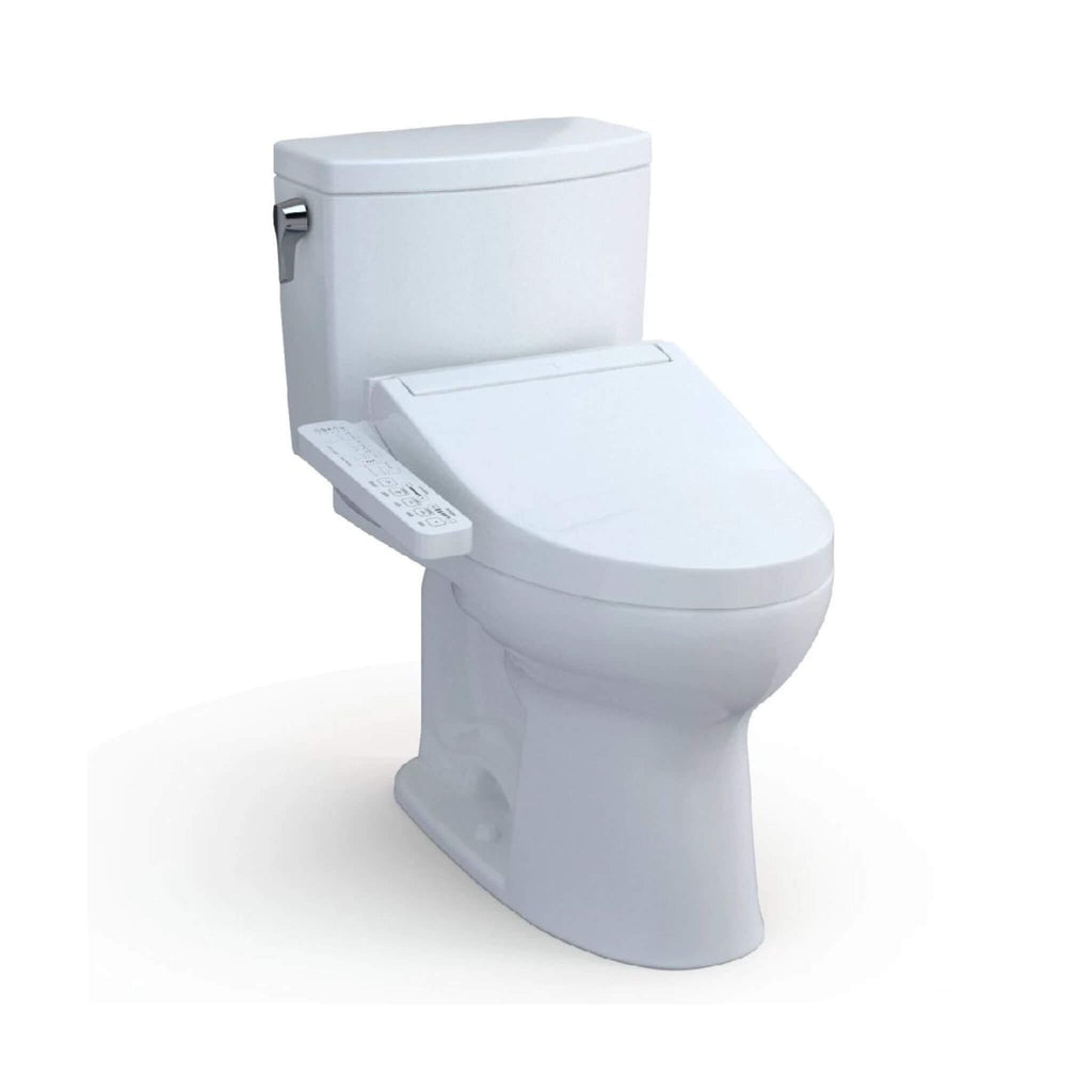 [MW4543074CUFG#01] TOTO Drake Washlet C2 With 1 GPF Elongated Bidet Toilet And Left Hand Lever (SAK58107) - Saksby Wholesale - Front Side View