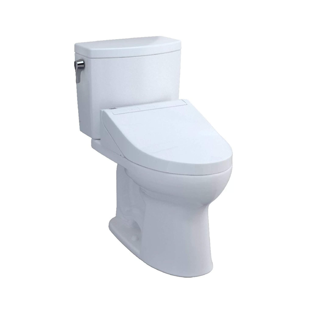 [MW4543084CUFG#01] TOTO Drake II 1 GPF Elongated Toilet With Washlet C5 And Left Hand Lever (SAK47285) - Saksby Wholesale - Side VIew