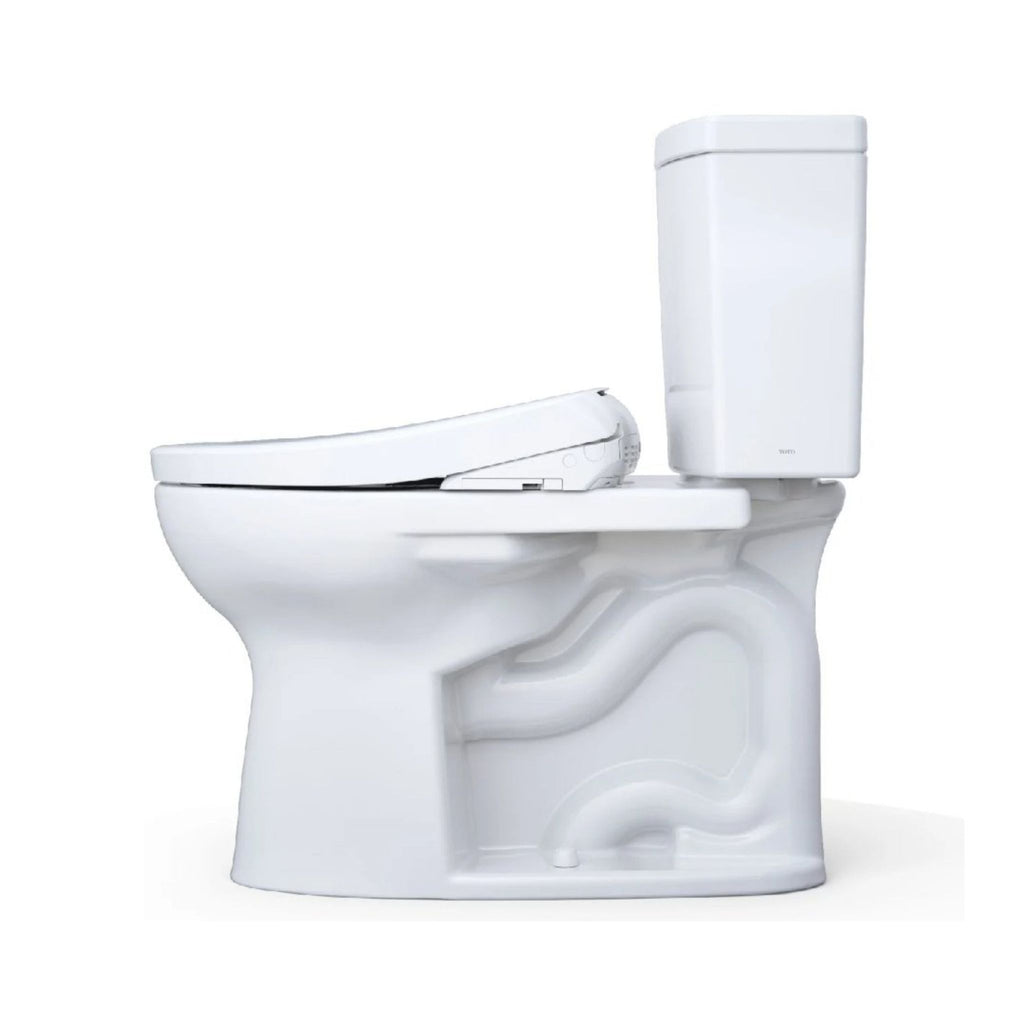 [MW4544726CUFG#01] TOTO Drake II 1 GPF Elongated Chair Height Toilet With Washlet S7A Bidet Seat (SAK53152) - Saksby Wholesale - 
Left View