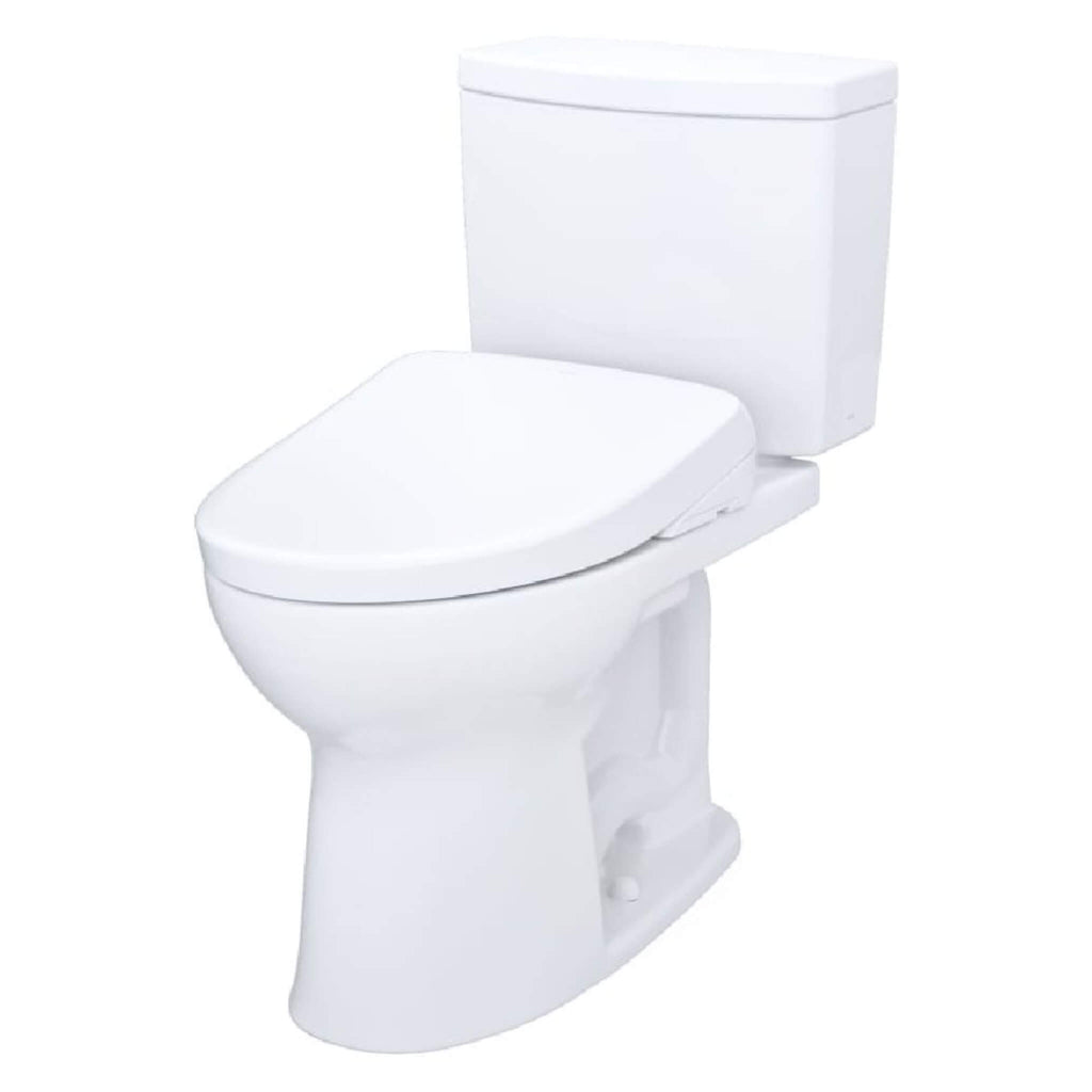 [MW4544726CUFGA#01] TOTO Drake II Washlet S7 And 1.0 GPF Elongated Chair Height Bidet Toilet (SAK70831)- Saksby Wholesale - Side VIew