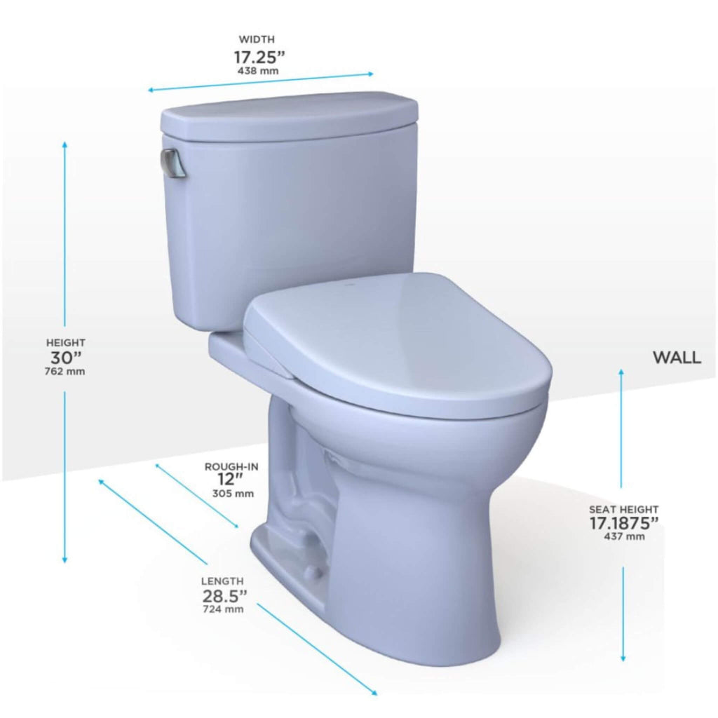 [MW4544736CEFG#01] TOTO Drake II 1.28 GPF Chair Height Toilet With S7A Tornado Flush And Night Light (SAK78957) - Saksby Wholesale - Dimensions