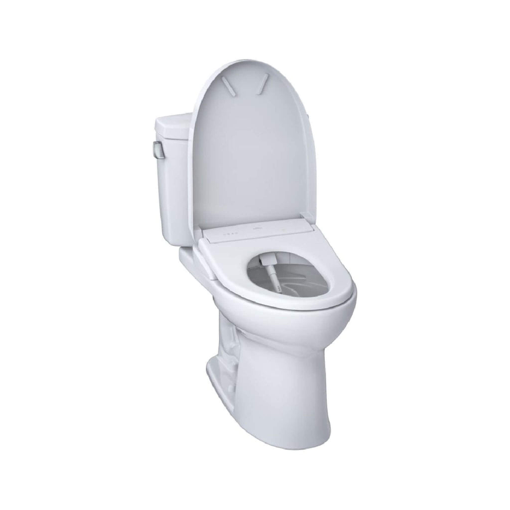 [MW4544736CEFG#01] TOTO Drake II 1.28 GPF Chair Height Toilet With S7A Tornado Flush And Night Light (SAK78957) - Saksby Wholesale - Open Bidet Side VIew
