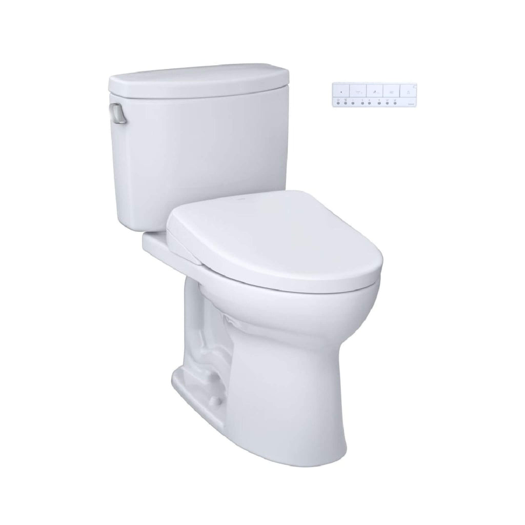 [MW4544736CEFG#01] TOTO Drake II 1.28 GPF Chair Height Toilet With S7A Tornado Flush And Night Light (SAK78957) - Saksby Wholesale - Side View