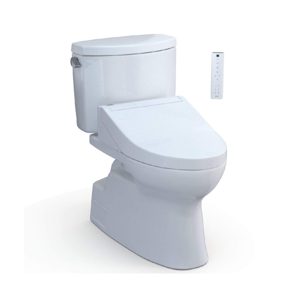 [MW4743084CEFG#01] TOTO Vespin II Washlet C5 SoftClose Heated Bidet Seat With 1.28 GPF Elongated Toilet (SAK16043) - Saksby Wholesale - Side View