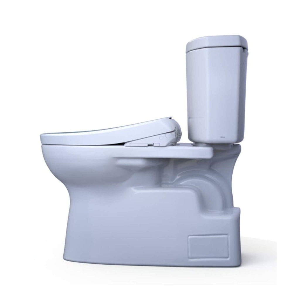 [MW4744726CEFG#01] TOTO Vespin II 1.28 GPF Chair Height Elongated Toilet With Washlet+ S7 Bidet Seat (SAK26135) - Saksby Wholesale - Side View Details