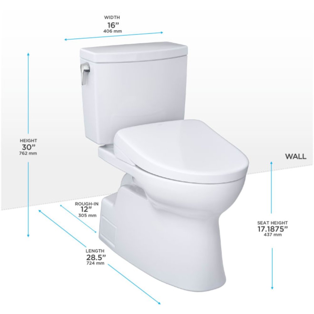 [MW4744726CUFG#01] TOTO Vespin II 1 GPF EWater Elongated Toilet With Washlet S7 Bidet Seat And Night Light (SAK10956)