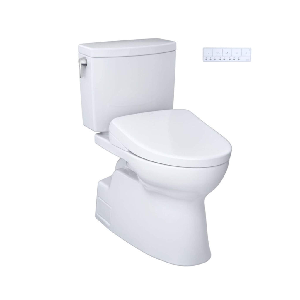 [MW4744726CUFG#01] TOTO Vespin II 1 GPF EWater Elongated Toilet With Washlet S7 Bidet Seat And Night Light (SAK10956) - Saksby Wholesale - Side Front View