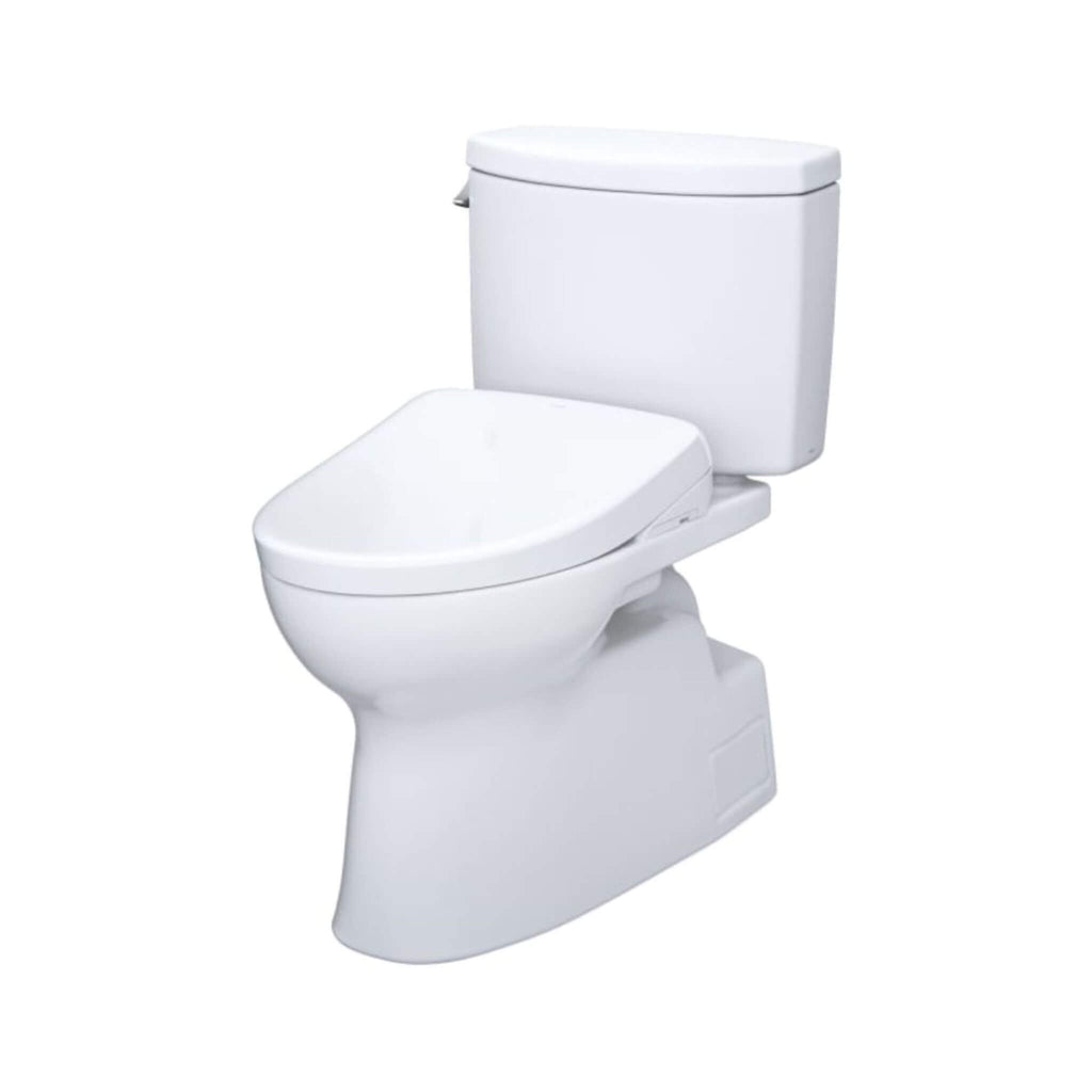 [MW4744736CEFG#01] TOTO Vespin II 1.28 GPF Chair Height Elongated Toilet With Washlet+ S7A Auto Open Bidet Seat (SAK78104) - Saksby Wholesale - Left Side View