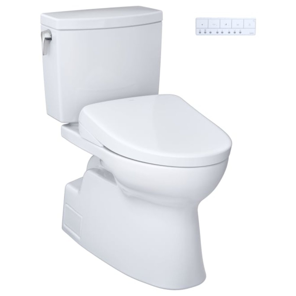 [MW4744736CUFG#01] TOTO Vespin II 1 GPF Elongated Chair Height Toilet With Washlet S7A Auto Open Bidet Seat (SAK56135) - Saksby Wholesale - Front Side View