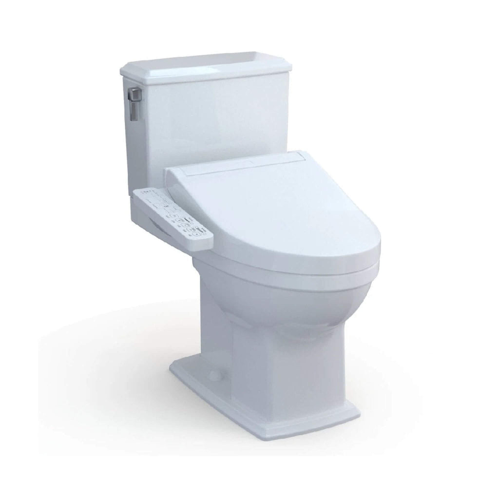 [MW4943074CEMFG#01] TOTO Connelly 1.28 GPF And 0.9 GPF Universal Height Toilet With Washlet C2 Bidet Seat (SAK26351) - Saksby Wholesale - Front Side View