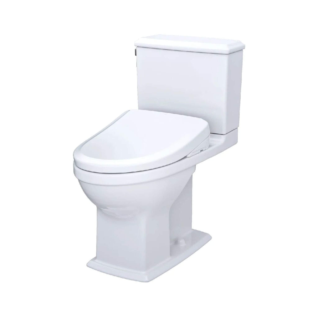 [MW4944734CEMFG#01] TOTO Connelly 1.28 GPF And 0.9 GPF Elongated Toilet With S7A Auto Open Bidet Seat (SAK24169) - Saksby Wholesale - Front Side View