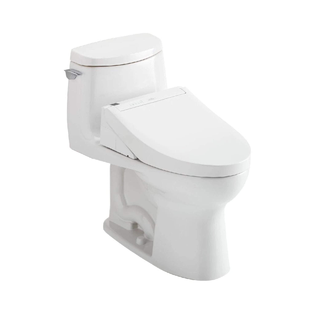 [MW6043084CUFG#01] TOTO Ultramax II 1G Washlet C5 And 1.0 GPF Elongated Toilet With Left Hand Lever (SAK09436) - Saksby Wholesale - Side View