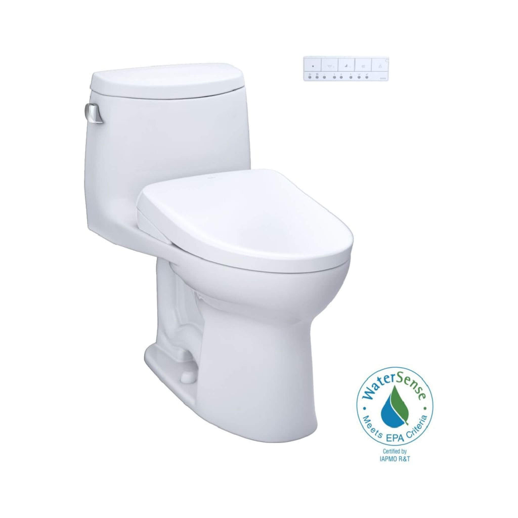 [MW6044726CEFG#01] TOTO Ultramax II 1.28 GPF One Piece Elongated Chair Height With Washlet S7 Bidet Seat Soft Close (SAK15913) - Saksby Wholesale - Certified