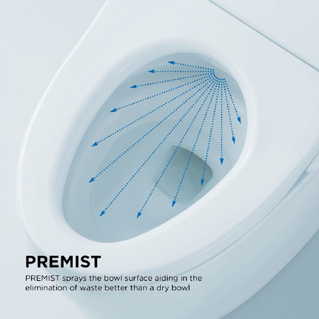 [MW6423084CEFG#01] TOTO Nexus 1.28 GPF One Piece Washlet Elongated Toilet With Left Hand Lever And Build In Bidet Heated Seat Function (SAK89281) - Saksby Wholesale - Premist Feature