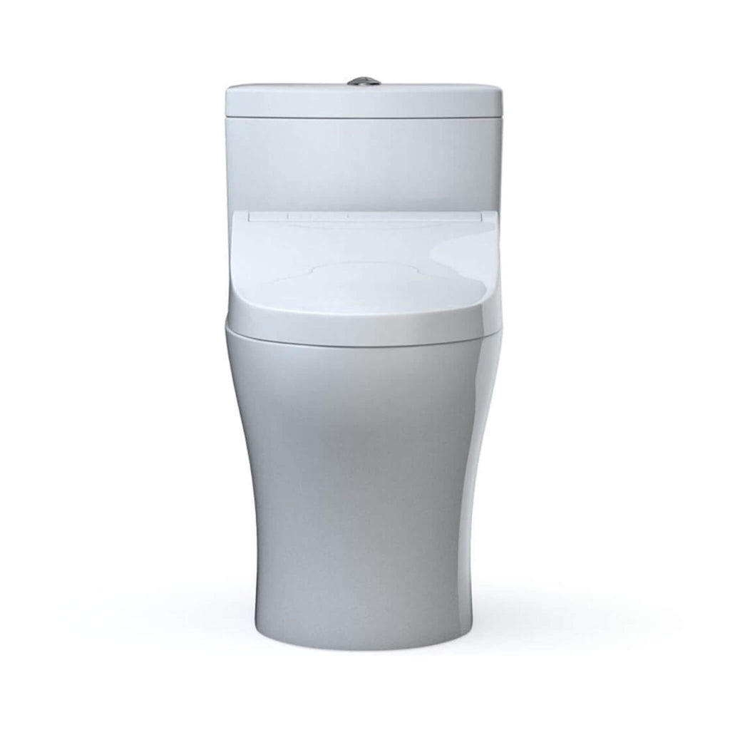 [MW6463084CEMFGN#01] TOTO Aquia IV Washlet Elongated Chair Height Bidet Toilet Seat With Button Flush (SAK42509) - Saksby Wholesale - Front View