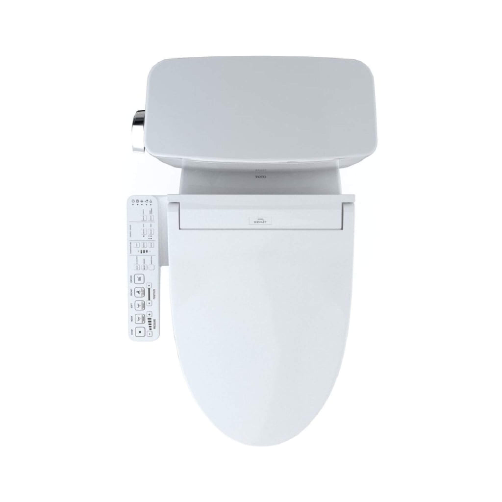 [MW7763074CEFG#01] TOTO Drake Washlet C2 And 1.28 GPF Left Hand Lever With Elongated Universal Height Bidet Toilet (SAK01352) - Saksby Wholesale - Top View