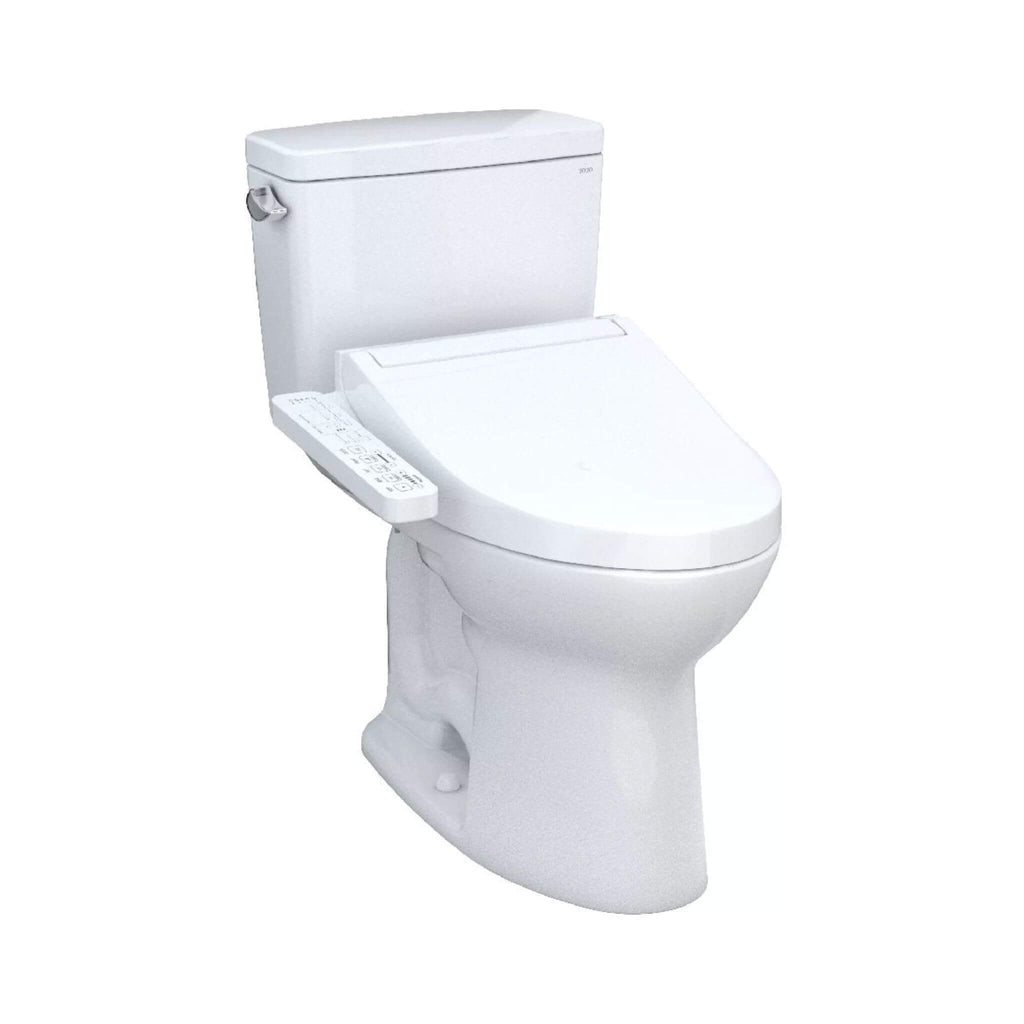 [MW7763074CEFG.10#01] TOTO Drake 1.28 GPF With Washlet C2 Elongated Bidet Toilet And 10" Rough In (SAK73915) - Saksby Wholesale - Side Front View
