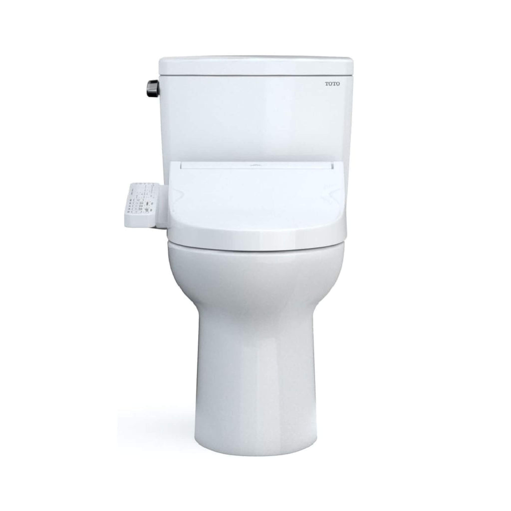 [MW7763074CEG#01] TOTO Drake 1.28 GPF Two Piece Elongated With Left Hand Lever And Washlet C2 Bidet Seat (SAK87823) - Saksby Wholesale - Front View