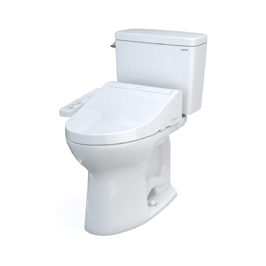 [MW7763074CEG#01] TOTO Drake 1.28 GPF Two Piece Elongated With Left Hand Lever And Washlet C2 Bidet Seat (SAK87823) - Saksby Wholesale - LEft Side View