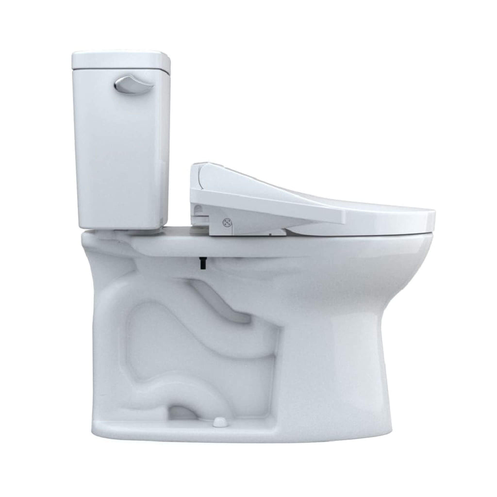 [MW7763074CEG#01] TOTO Drake 1.28 GPF Two Piece Elongated With Left Hand Lever And Washlet C2 Bidet Seat (SAK87823) - Saksby Wholesale - Right Side View
