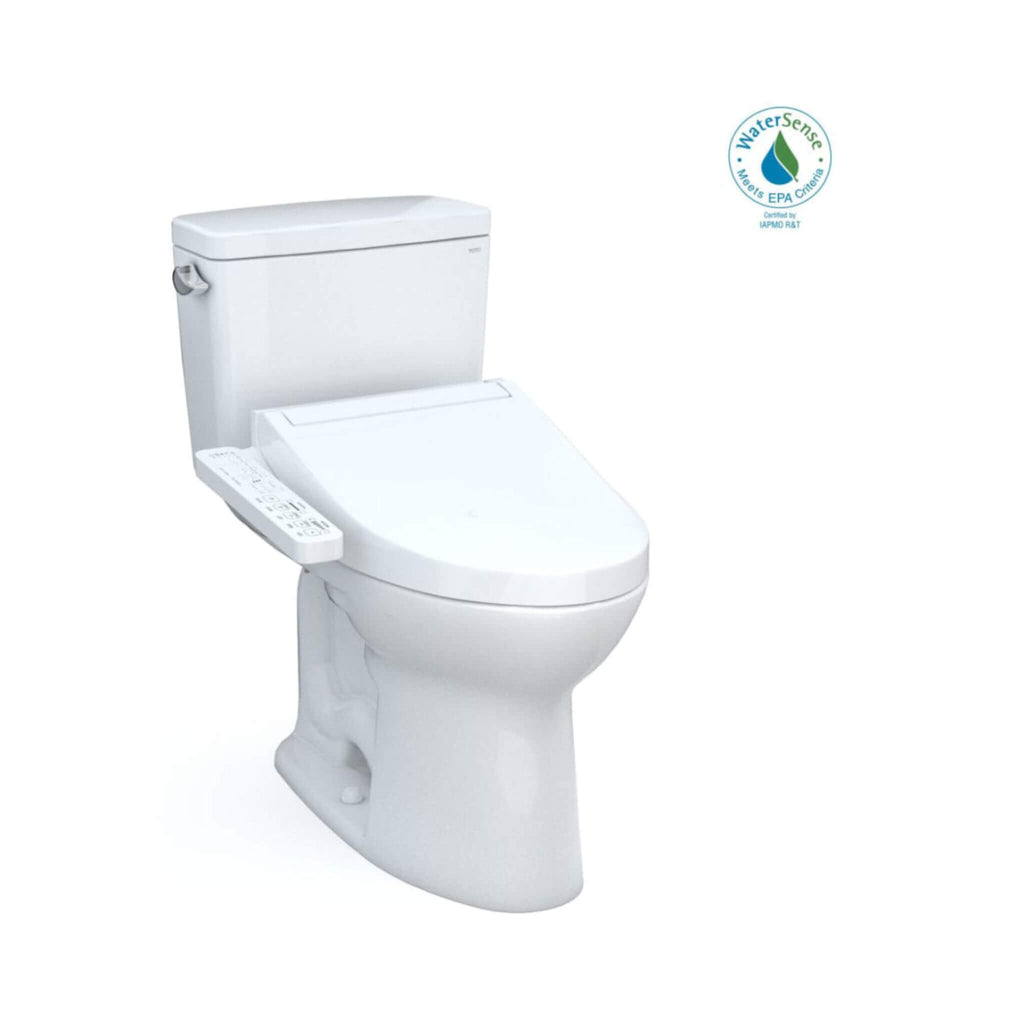 [MW7763074CEG#01] TOTO Drake 1.28 GPF Two Piece Elongated With Left Hand Lever And Washlet C2 Bidet Seat (SAK87823) - Saksby Wholesale - WaterSense Certified