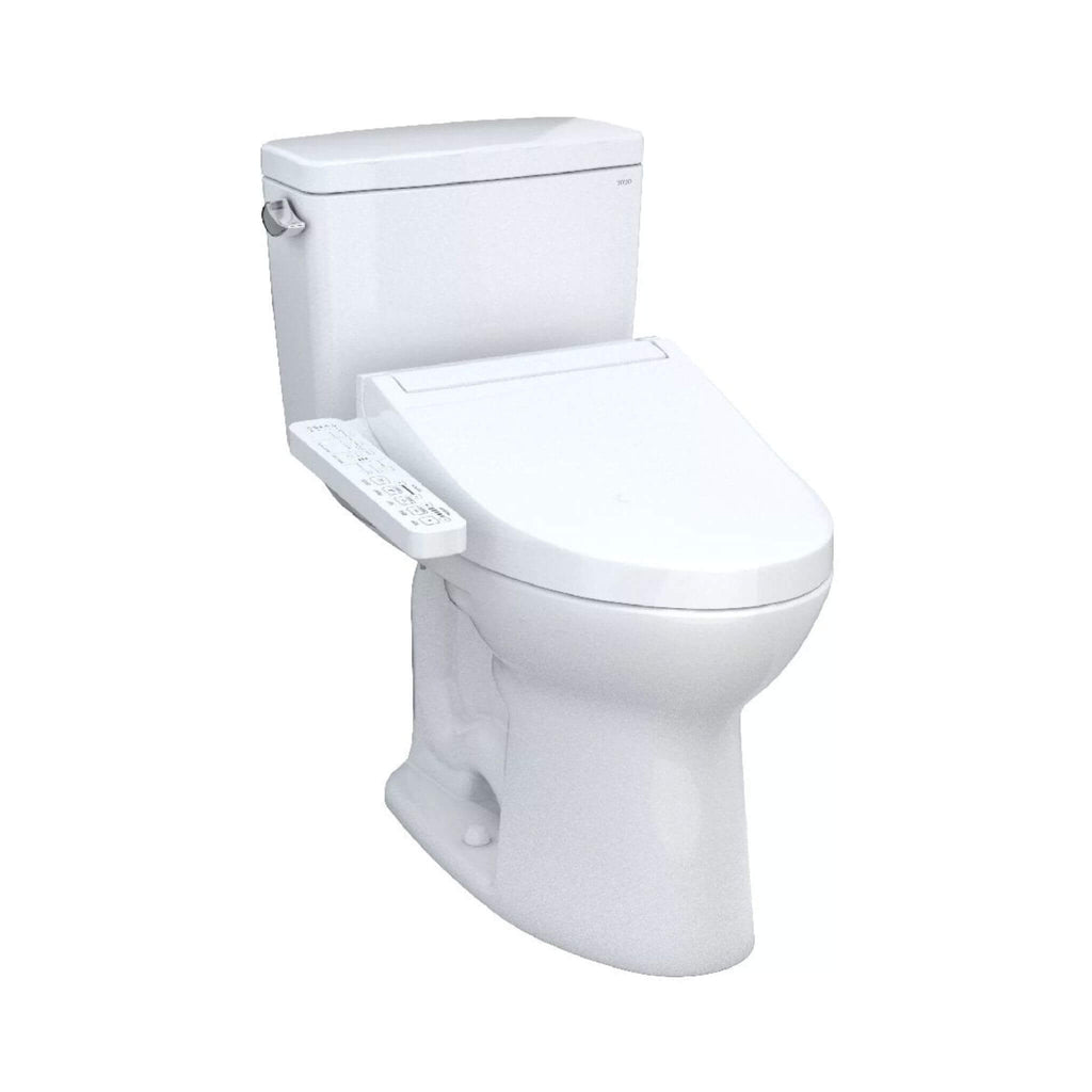 [MW7763074CSFG.10#01] TOTO Drake Washlet C2 With 1.6 GPF Universal Height Bidet Toilet With Left Hand Lever (SAK75918) - Saksby Wholesale - Side View
