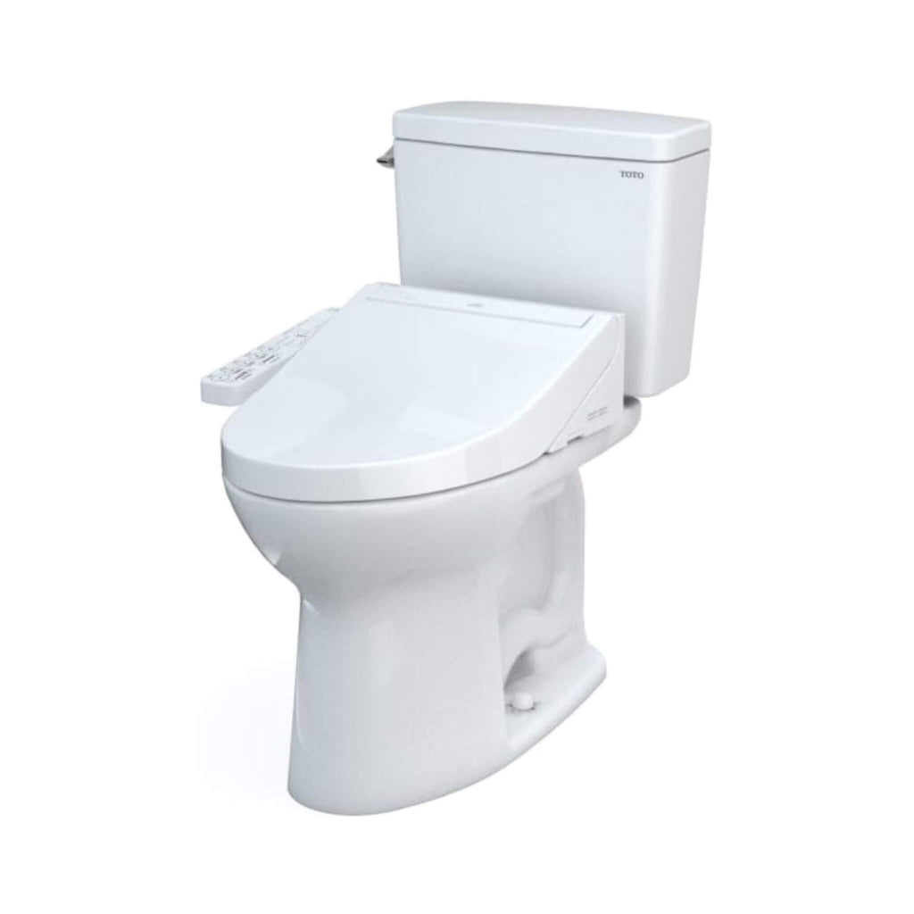 [MW7763074CSG#01] TOTO Drake 1.6 GPF And Washlet C2 With Left Hand Lever Elongated Bidet Toilet (SAK36982) - Saksby Wholesale - Side Front View