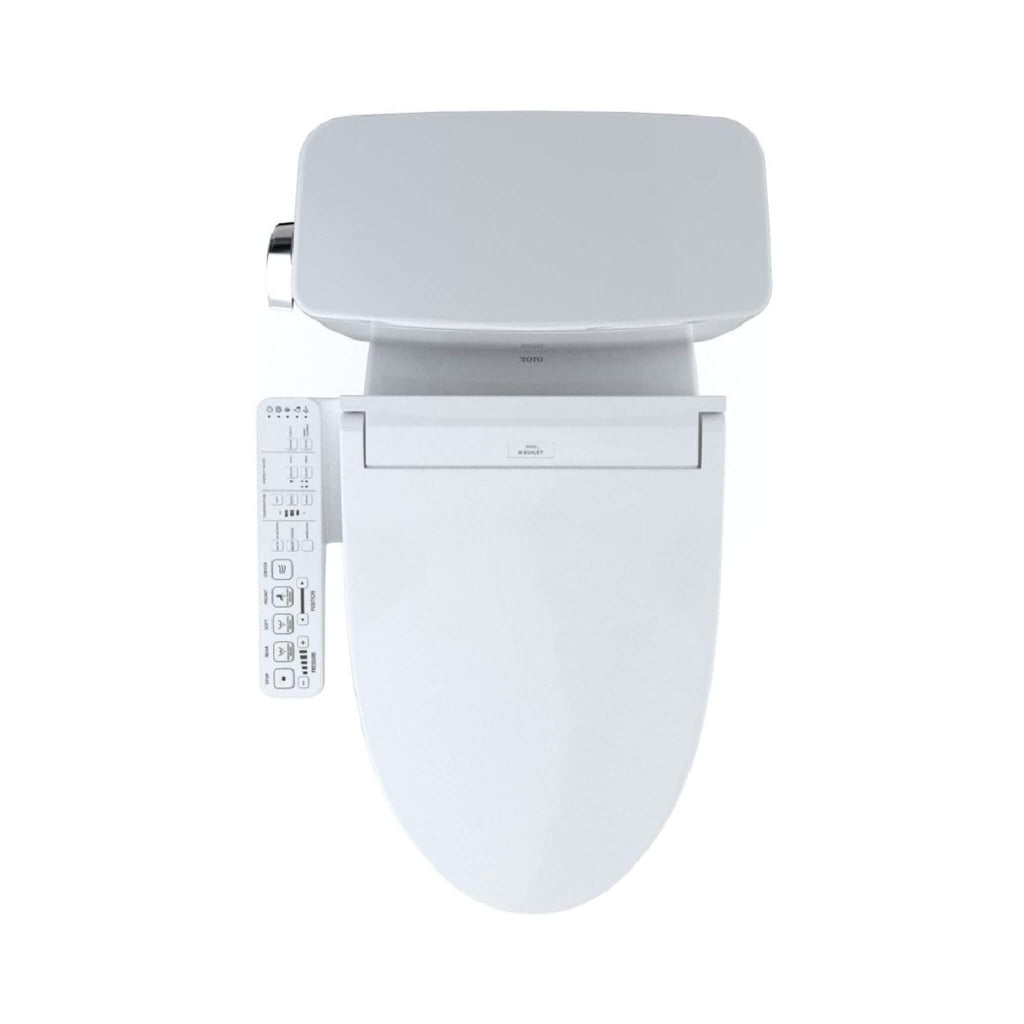 [MW7763074CSG#01] TOTO Drake 1.6 GPF And Washlet C2 With Left Hand Lever Elongated Bidet Toilet (SAK36982) - Saksby Wholesale - Top View