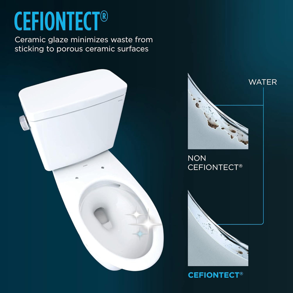 [MW7763084CEFG.10#01] TOTO Drake 1.28 GPF Elongated Universal Height EWater+ Toilet With C5 Bidet Seat (SAK56192)