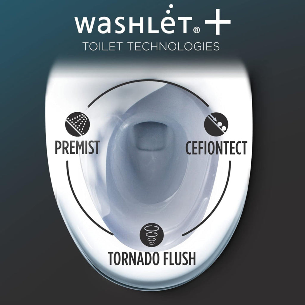 [MW7763084CEFG.10#01] TOTO Drake 1.28 GPF Elongated Universal Height EWater+ Toilet With C5 Bidet Seat (SAK56192) - Saksby Wholesale - Washlet Technologies