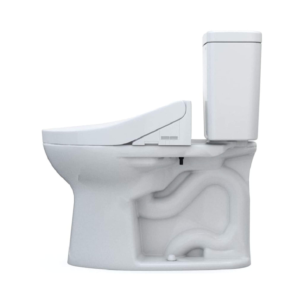 [MW7763084CEG#01] TOTO Drake 1.28 GPF Washlet Elongated Toilet With C5 Bidet Seat (SAK74362) - Saksby Wholesale - Left Side View