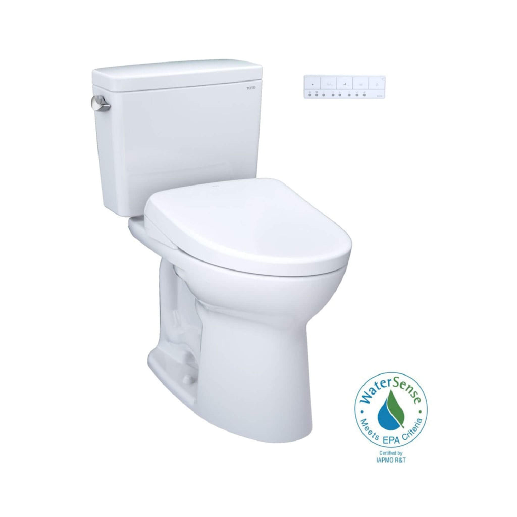 [MW7764726CEFG.10#01] TOTO Drake 1.28 GPF Universal Height Toilet With Washlet S7 Bidet Seat And 10" Rough In (SAK58267) - Saksby Wholesale - WaterSense Certified