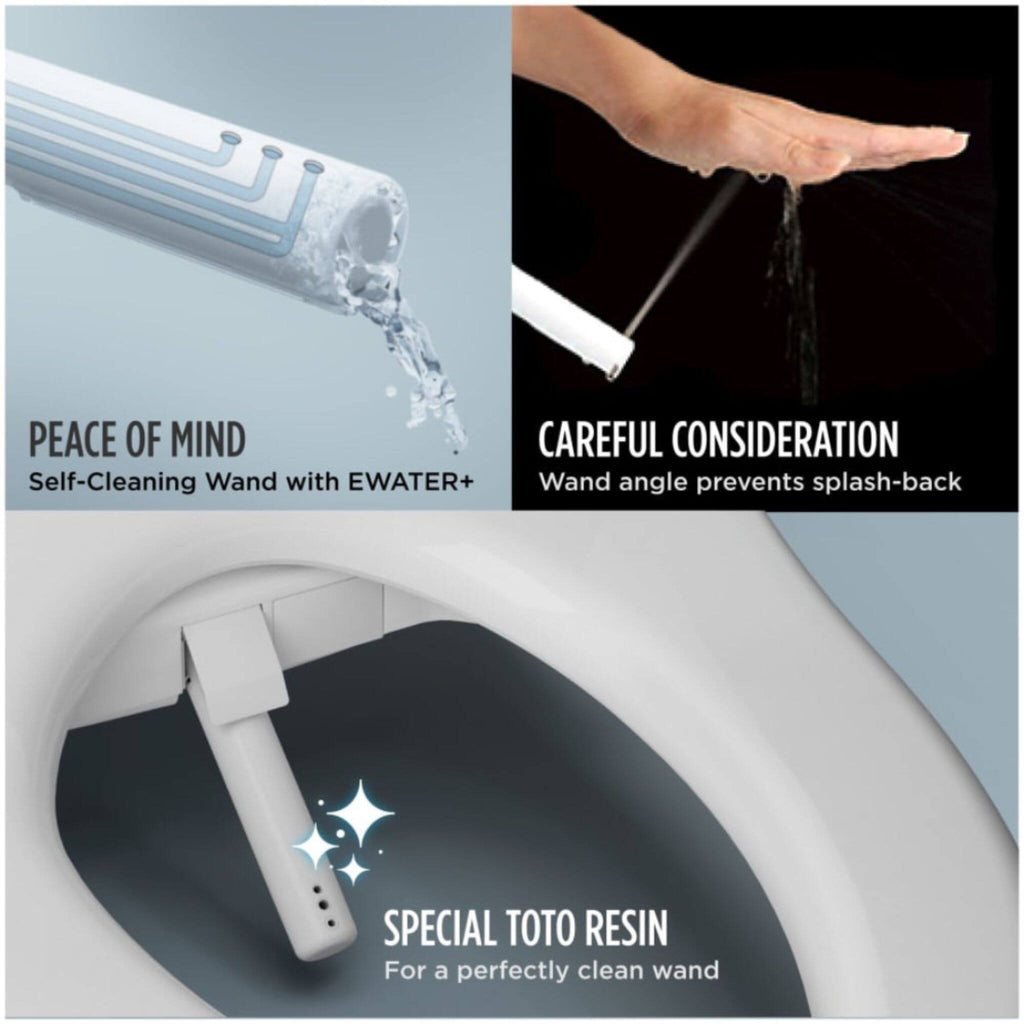 [MW7764726CSFGA#01] TOTO Drake 1.6 GPF Elongated Chair Height Ewater Toilet With Washlet S7A Auto Flush (SAK64218) - Saksby Wholesale - Wand Features