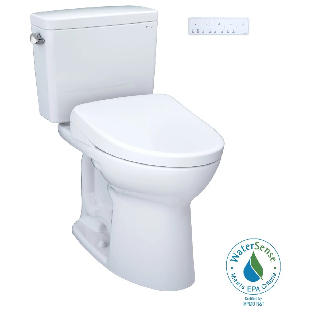 [MW7764726CSFGA.10#01] TOTO Drake 1.6 GPF Universal Height 10" Rough In Toilet With Washlet S7 Bidet Seat (SAK68432)