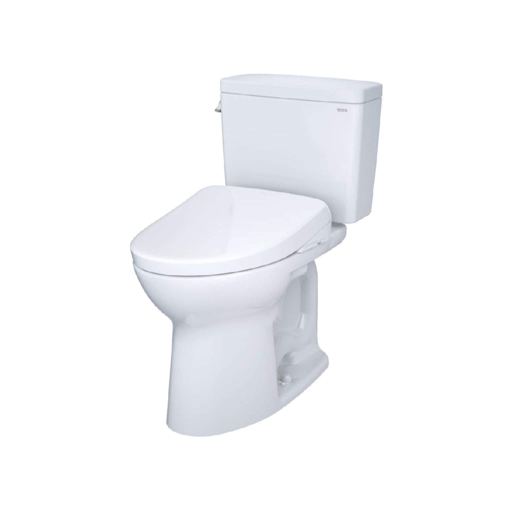 [MW7764736CEFG#01] TOTO Drake 1.28 GPF Elongated Chair Height Toilet W/ Washlet S7A Auto Heated Bidet Seat & EWater+ Technlogy (SAK95423) - Saksby Wholesale - Left Side View