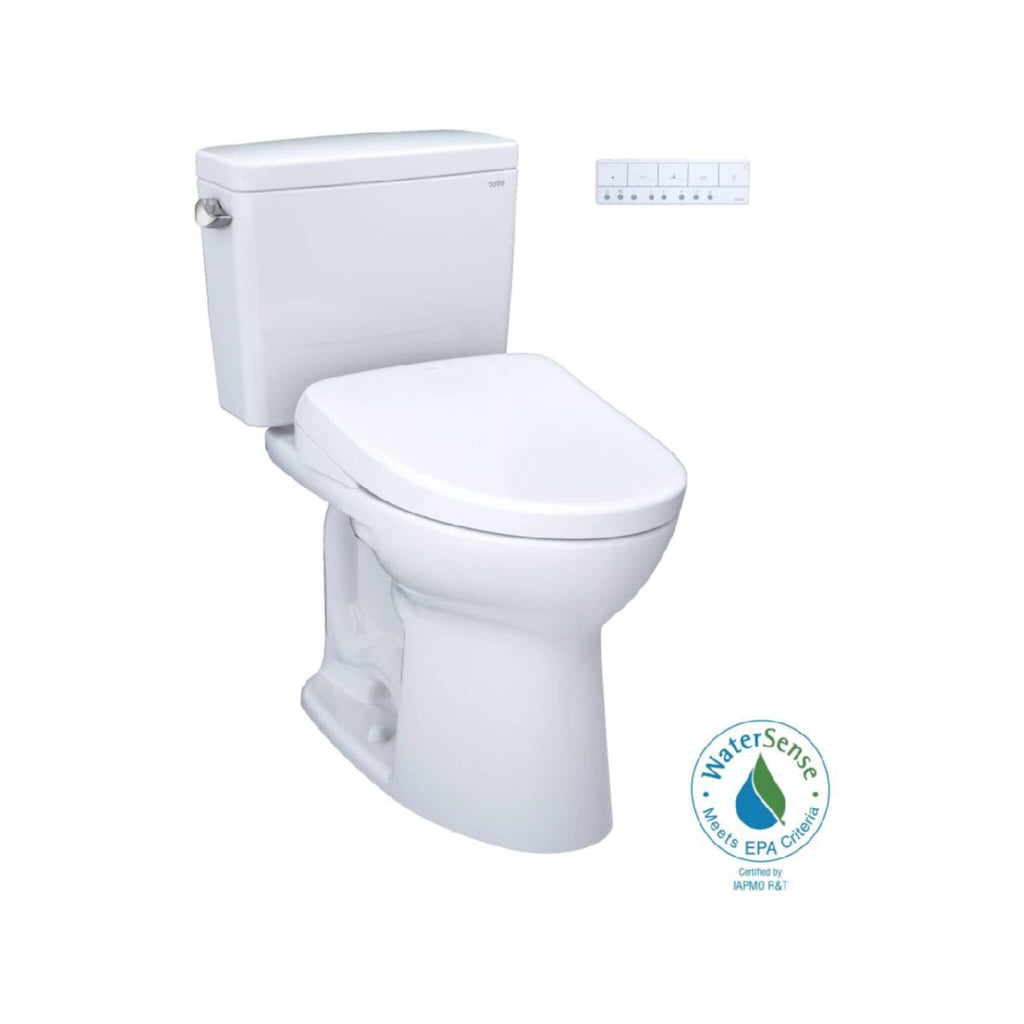 [MW7764736CEFG#01] TOTO Drake 1.28 GPF Elongated Chair Height Toilet W/ Washlet S7A Auto Heated Bidet Seat & EWater+ Technlogy (SAK95423) - Saksby Wholesale - Water Sense Certified