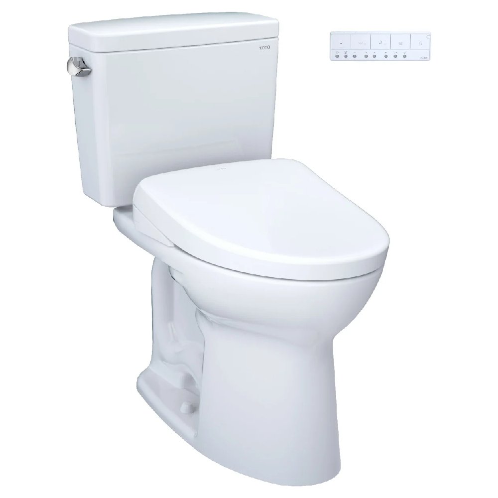 [MW7764736CEFGA#01] TOTO Drake 1.28 GPF Universal Height Toilet With S7A Auto Open Bidet Seat And Auto Flush (SAK73826)