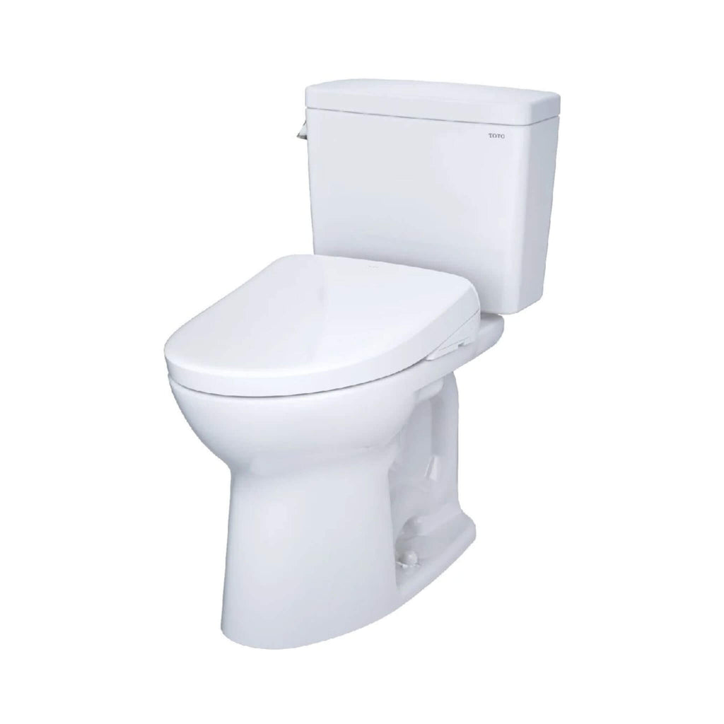 [MW7764736CEFGA#01] TOTO Drake 1.28 GPF Universal Height Toilet With S7A Auto Open Bidet Seat And Auto Flush (SAK73826) - Saksby Wholesale - Side View