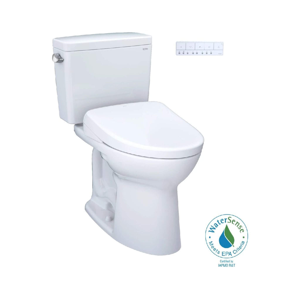 [MW7764736CEFGA#01] TOTO Drake 1.28 GPF Universal Height Toilet With S7A Auto Open Bidet Seat And Auto Flush (SAK73826) - Saksby Wholesale -WaterSense Certified