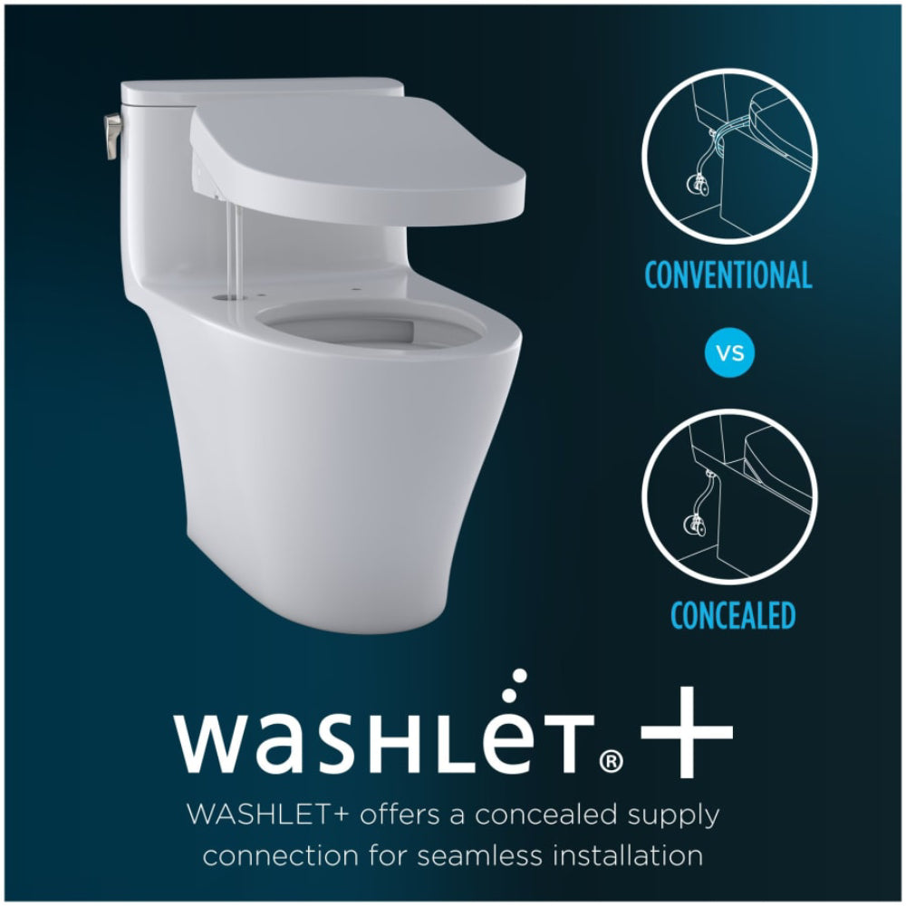 [MW7764736CEFGA#01] TOTO Drake 1.28 GPF Universal Height Toilet With S7A Auto Open Bidet Seat And Auto Flush (SAK73826)